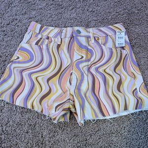 Tillys multicolor jean shorts